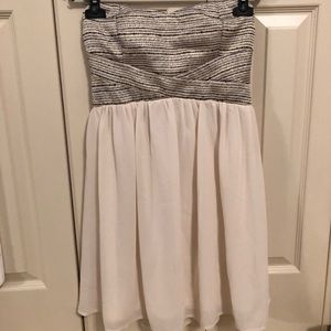 Gold, Black, White Sparkle Mini Dress - Size S